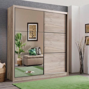 INOSIGN Schwebetürenschrank Navara Kleiderschrank mit Spiegel Wäscheschrank Garderobe mit großzügiger Innenausstattung, FSC®-zertifiziert, in 3 Breiten