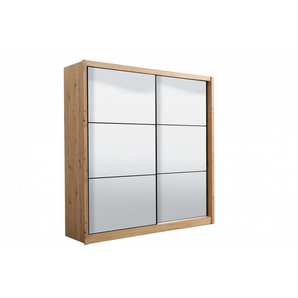 INOSIGN Schwebetürenschrank Navara Kleiderschrank mit Spiegel Wäscheschrank mit kompletter Spiegelfront, FSC®-zertifiziert, 213,5x215,5x61cm