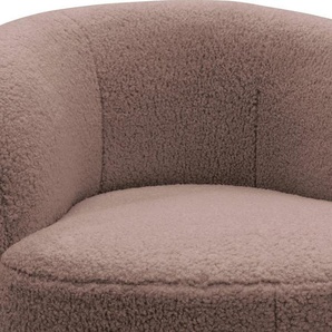INOSIGN Sessel Anjuli Lieferzeit nur 2 Wochen, Runde Form, perfektes Einzelstück, Flausch oder Feinstruktur