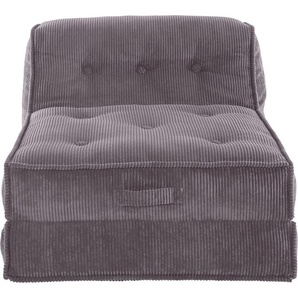 INOSIGN Sessel Pia, Loungesessel aus Cord, in 2 Größen, Pouf-Funktion.