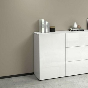 INOSIGN Sideboard Egypt, Kommode, Schrank, Kredenz, grifflos, 2 Türen, 3 Schubkästen, kompl. Hochglanz lackiert Breite 160