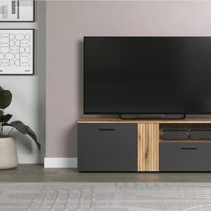 INOSIGN TV-Bank Estepona (1 St), TV-Lowboard mit Rillenoptik - Türen links oder rechts montierbar