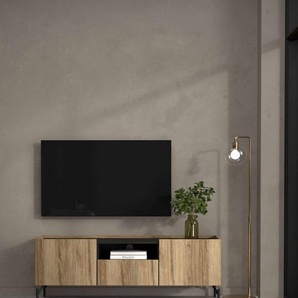 INOSIGN TV-Board Bergen TV-Möbel, Fernsehtisch, TV-Unit, Media-Möbel, Sideboard, 2 Türen, verstellbaren Böden,1 Schublade, Kabelmanagement, B:147 cm