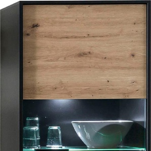 Vitrine INOSIGN ARTONA Schränke Gr. B/H/T: 64,5 cm x 171 cm x 39,3 cm, Soft Close, 1 St., Basisausführung, schwarz (artisan, schwarz) Vitrinen Ideal für jeden Wohnbereich