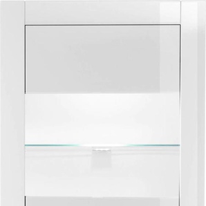 Vitrine INOSIGN BIANCO Schränke Gr. B/H/T: 65 cm x 198 cm x 35 cm, 2 St., weiß (weiß matt, mdf hochglanz) Vitrinen Höhe 198 cm