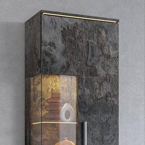 INOSIGN Vitrine India,Höhe 160cm stilvolle Glasvitrine mit verstellbare Glasböden Standvitrine 1Trg, viel Stauraum ohne Beleuchtung