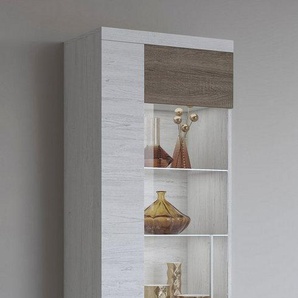 INOSIGN Vitrine Roger,Höhe 160cm stilvolle Glasvitrine mit verstellbare Glasböden Standvitrine 1Trg, viel Stauraum, ohne Beleuchtung