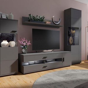 INOSIGN Wohnwand Henley, (Set, 4-St), mit Glastüren