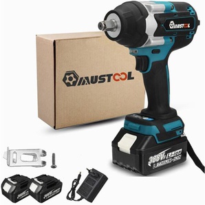 Insma - mustool 1800 n.m 1/2 Akku-Schlagschrauber 3 Geschwindigkeiten 388VF 2 Batterien