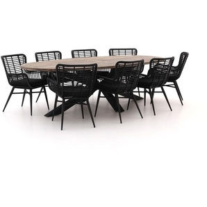 Intenso Asti/Rough-Y Ellips 280 cm Gartenmöbel-Set 9-teilig