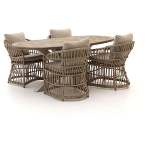 Intenso Cameri/ROUGH-Y Ellips 200 cm Gartenmöbel-Set 5-Teilig