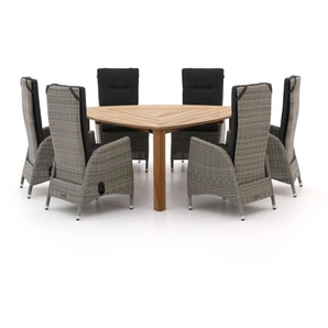 Intenso Fabrizi/ROUGH-B 170 cm Gartenmöbel-Set 7-teilig verstellbar