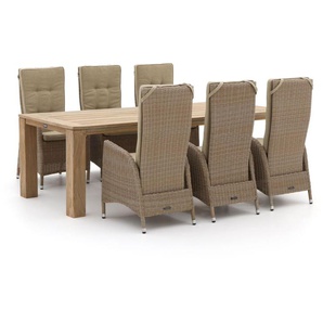 Intenso Fabrizi/ROUGH-X 240 cm Gartenmöbel-Set 7-teilig verstellbar
