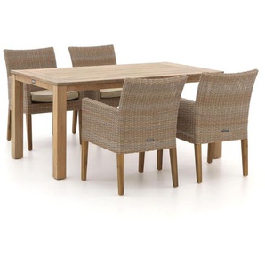 Intenso Lesa/ROUGH-S 160 cm Gartenmöbel-Set 5-teilig