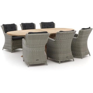 Intenso Milano/ROUGH-Y Ellips 240 cm Gartenmӧbel-Set 7-teilig