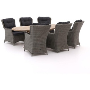 Intenso Milano/ROUGH-Y Ellips 240 cm Gartentisch Lounge-Set 7-teillig