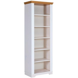 Inter Link Maluno Regal Massivholz Kiefer Weiß/Oak Colori