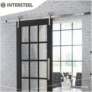Intersteel - Schiebetürsystem 200 cm Modern Edelstahl gebürstet