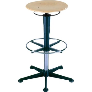 Interstuhl Büromöbel GmbH & Bimos Drehhocker mit Gleitern und Fußring Buche Sitz-Höhe 570-850mm Sitz-D.350mm - 9469/ 3000 9469/3000