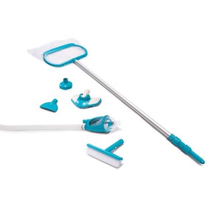 Intex - 28003 Pool Reinigungsset mit Kescher Bodensauger Teleskopstange 279 cm