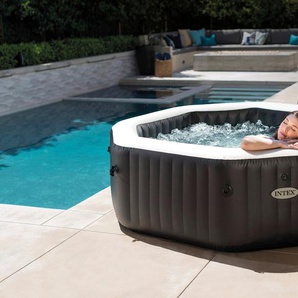 Whirlpool INTEX PureSPA Jet + Bubble Deluxe octagon, onyx black Whirlpools Gr. H: 71 cm, 795 l, bunt (schwarz, weiß, beige) Whirlpools 6-tlg., ØxH: 201x71cm, mit Salzwassersystem