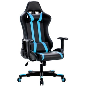 IntimaTe WM Heart Indy Gaming Racing Chair Leather with Adjustable Armrest Blue