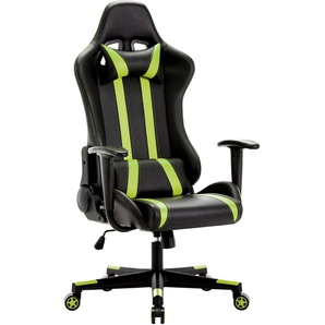 IntimaTe WM Heart Indy Gaming Racing Chair Leather with Adjustable Armrest Green