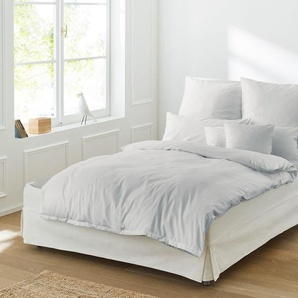 Irisette GmbH & Co. KG Mako-Satin uni Bettwäsche Set uni Paris 8000 Farbe grau Größe 135x200+80x80cm 17585