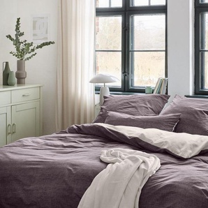 Irisette Wendebettwäsche Wave-HK 8557, Mako-Satin, 3 teilig, anschmiegsam und atmungsaktiv