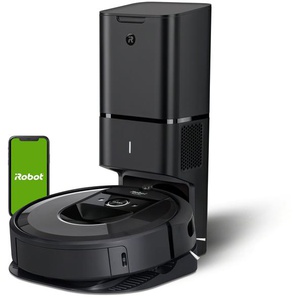 IROBOT Saugroboter Roomba i7+ (i7558+) App-Sprachsteuerung, Einzelraumkaritierung, Autom. Absaugstation grau (charcoal) Saugroboter