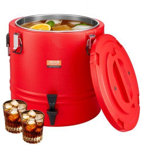 isolierter Getränkespender 30 L Thermo-Getränkespender für Heiß- und Kaltgetränke mit Zapfhahn, lebensmittelechter Kühlkrug mit Innenseite aus 304er-Edelstahl, für Tee Kaffee Restaurant YLHLQQYXKHS81CX2R001V0