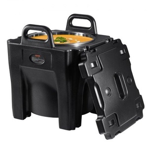 Isolierter Lebensmittelbehälter, 32 Qt Fassungsvermögen, stapelbare Catering-Hotbox mit Edelstahlfass, LLDPE-Speisewärmer mit Toplader und integrierten Griffen, Schnallen, stationäre Basis, für Restaurantkantine, B SPBWXHSBWT30LBMYXV0