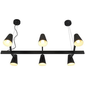 Its about Romi Hängeleuchte Biarritz, Schwarz, Metall, rechteckig,rechteckig, 26x67 cm, schwenkbar, verstellbare Spotlights, Flexarm, beliebig kürzbar, Lampen & Leuchten, Innenbeleuchtung, Hängelampen, Esstischlampen
