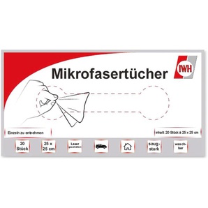 IWH Mikrofasertücher in der Box, 25x25 cm, 20 Stück 071125