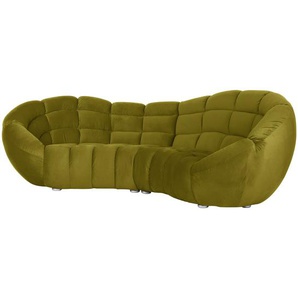 Bigsofa Microfaser Grün/Grün Microfaser 310 x 103 x 170cm Glamour