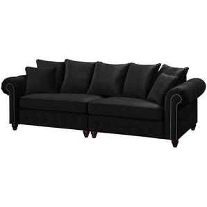 Jack & Alice Bigsofa Solita Schwarz Samt 260x90x93 cm