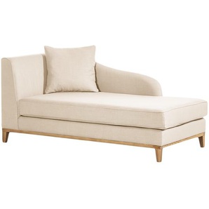 Jack & Alice Recamiere Blomma Beige Webstoff 165x77x82 cm