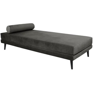 Relaxliege Kezia Grau/Dunkelgrau Samt 200 x 44 x 90cm