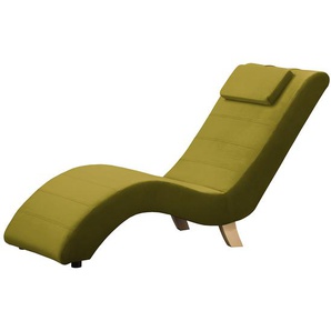 Relaxliege Sandon II Grün/Pistaziengrün Samt Ravi 160 x 86cm