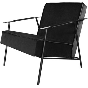 Sessel Canoas II Schwarz/Schwarz Samt Ravi 66 x 75 x 75cm