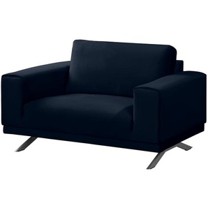 Sessel Lorcy Blau/Dunkelblau Webstoff 121 x 81 x 89cm