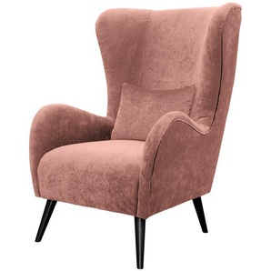 Sessel Pillig Pink/Mauve Samt ohne Hocker 78 x 118 x 94cm