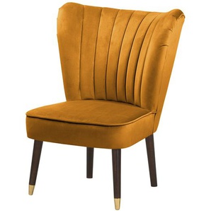 Sessel Sunlands Gold/Honig Samt 61 x 81 x 66cm