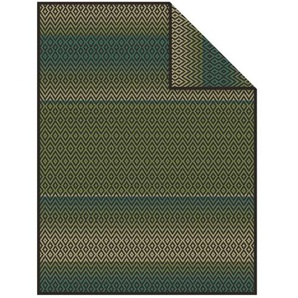 Jacquard Decke Granby, Baumwollmischgewebe, grün, 150 cm x 200 cm
