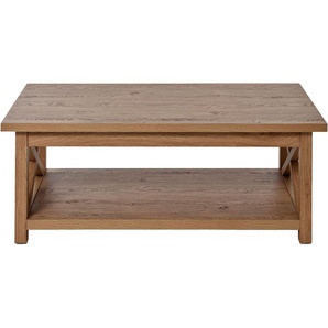 Jahnke Couchtisch CHALET COFFEE (1-St), Couchtisch, Kaffetisch, mit Ablageboden, Landhausstil, X-Design