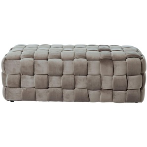 Jahnke Hockerbank WEB ART L (1 St), Hocker, Couchtisch, Beistelltisch gepolstert in edler Flechtoptik