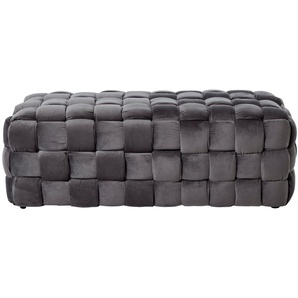 Jahnke Hockerbank WEB ART L (1 St), Hocker, Couchtisch, Beistelltisch gepolstert in edler Flechtoptik