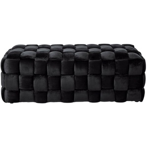 Jahnke Hockerbank WEB ART L (1 St), Hocker, Couchtisch, Beistelltisch gepolstert in edler Flechtoptik