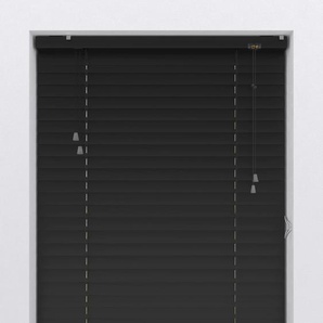 Jalousie MY HOME Amalia Jalousien Gr. 180 cm, 200 cm, schwarz (schwarz, schwarz, schwarz) Jalousien 50mm Lamellen aus Aluminium-Matt, Bedienung durch Schnurzug