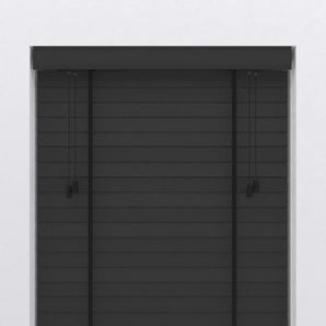 Jalousie MY HOME Kassandra Jalousien Gr. 240 cm, 60 cm, schwarz (schwarz, schwarz, schwarz) Jalousien Bambus, Klemmträger mit Feststellschraube